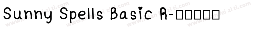 Sunny Spells Basic R字体转换